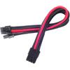 Silverstone Cavo Silverstone PCI-8-Pin su PCIe-6+2-Pin Kabel, 250mm - nero/rosso