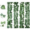AIOR 24 Pezzi Edera Artificiale Edera Finta Decorazioni per Balconi, Pianta Edera Rampicante Ghirlanda Fiori Esterne per Festa di Matrimonio e la Decorazione della Parete di Giardino