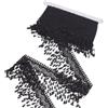 GORGECRAFT 4.5M Tassel Lace Fringe Trim 8.5cm Largo Nero Nastro Ricamato Tessuto Poliestere Bordo Smerlato Pizzo all'Uncinetto Guipure Veneziano Passamaneria per Vestiti Abito da Sposa Cuscino Tenda