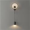 LIGKIN Moderna Applique da Parete LED Interno 24W Lampada Da Parete Dimmerabile 3 Temperatura di Colore Creativo Regolabile Illuminazione Nero per Corridoio Soggiorno Camera