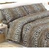 SpazioTessile Sacco Parure o Completo Copripiumino o Copritrapunta 100% Cotone Maculato Leopardo at (sacco e federa singolo)