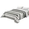Tata Home Trapunta Invernale Piazza Mezza Imbottita 300 gr/mq Piumone Caldo Letto Piazza e Mezza 210x260 cm Fantasia Tirolese Made in Italy MOD. Baita Colore Nero Grigio