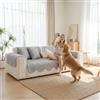 TOPCHANCES Copridivano 3 Posti Velluto Seta Ghiacciata,2026 Universale Copridivani,Copri Divani Antiscivolo,Ghiacciato e Fresco,Antigraffio Gatto,Soft Sofa Seat Cover Lavabili(Grigio 90×210cm,1Pc)