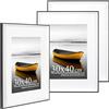 Baoee Cornice per foto bicolore bianco e nero 30 x 40 cm con supporto A4, set di 3, cornice per foto con vetro acrilico, cornice 30 x 40 cm, cornice per poster, cornice per certificati, montabile a