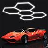 JADIDIS Plafoniera LED esagonale per garage-24pcs luci tubolari, super luminosa 192W 6500K, luci da soffitto LED collegabili per dettagli auto, magazzino, seminterrato, cura dell'auto, lavanderia