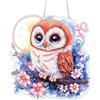 AIRDEA Gufo Adorabile Diamond Painting Ciondolo Acrilico Doppia Faccia, Fiori della Luna Diamond Painting Decorazione Sospesa Kit Completo, Diamantini Crystal Art Ciondolo Acchiappasole 8x8 inch