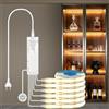 AXFEE COB LED Strip, 6 Rotoli 1M Paralleli di Striscia LED, Accorciabile, Dimmerabili Strisce Luci LED Flessibile, con Spina EU, per Cucina Camera da Letto Armadio Scaffale Decorazioni Casa e Natale