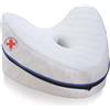 REMEDIA ONE Cuscino per Gambe Ginocchia Sagomato, Memory Foam Sfoderabile, Cuscino Gambe per Dormire sul Fianco, per Postura Corretta e Mal di Schiena