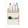Mottinox Mobile Sottolavello Cucina, Cassettiera Sottolavello 2 Ripiani, Misure 34 x 36 x 50h, Organizer Sottolavello Bagno; Salva Spazio 100% Legno Di Faggio, Made In Italy