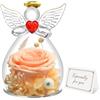 Miofula Festa della Mamma Idee Regalo Mamma Nonna,Rosa Stabilizzata Figurine Angelo Regalo Donna Compleanno,Rosa Eterna Regali Festa della Mamma,Fiori Stabilizzati Regali Donna Fidanzata Anniversario