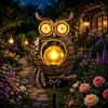 Kizozo Lampade solari per esterni a forma di gufo, decorazione per il giardino, luci dinamiche per occhi, impermeabilità IP65, per cortile, terrazza, prato, vialetto, paesaggio, regalo per uomo, donna, mamma