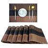 Komforbaa Tovaglietta Lavabili 45x30cm, sottopiatti Individuali Set da 6 pezzi, Resistenti al Calore tovagliette colazione Gradiente caffè