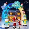 Kalolary 12FT Gonfiabile Natalizio della Gigante Decorazione di Natale con LED Incorporati per Natale Feste, Esterni, Prato, Fiardino (Arco Soldato Pupazzo di Neve)