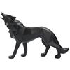 Zyqixluk Statua di Lupo in Resina Scultura,Astratta Sculture, per la casa Statue, di Animali Moderna Decorazione Geometrica per la casa Figurina Centrotavola Ornamenti per Il Soggiorno,Nero