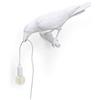 Seletti Bird Lamp Black & White Waiting, Playing, Looking Lampada Uccello, Bianco, Looking Left Outdoor