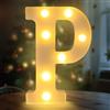Fancysky Lettere LED da 22 cm, Lettere Luminose Led, Adatte per Proposte di Matrimonio, Festival, Feste e altri Eventi per Creare un'atmosfera Romantica e Accogliente (P)