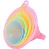 BEAMARKER Set di Imbuti da Cucina con 5 Misura, da Piccola A, Imbuto da Cucina in Plastica con Beccuccio Stretto per Riempire Bottiglie, Trasferire Ingredienti Liquidi Sec, Lozioni Cosmetic
