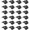 JUHONNZ Connettori dei Appendiabiti,24 PCS Mini Floccaggio Connettori Hanger Antiscivolo Appendiabiti Salvaspazio Ganci Appendiabiti Salvaspazio per Armadio Guardaroba Bagno Nero