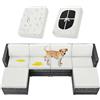 Sfcover Impermeabile Federe Per Cuscino Divano Copricuscini Elasticità Giardino Rattan Esterni E Patio Coperte Del Cuscino Per Cuscini Pallet Legno (white,W60-90 D30-50cm)