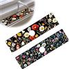 Bimkole 2 Pezzi Tappetino Assorbente Rubinetto, Protezione Spruzzi Lavello Cucina, Tappetino Rubinetto Anti-Spruzzi per Cucina e Bagno, 38 x 10 cm Motivo Floreale A1