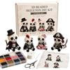 Generic Kit fai da te con scheletro con perline 3D, scheletro con perline 3D, kit e istruzioni, collezione fai da te 3D Tiny Beading World, carino set di 4 scheletri fai da te con perline 2026 (01)