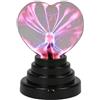 Generic Palla al plasma - Materiale ABS, 10 x 10 x 14,5 cm, effetto incandescente, lampada decorativa interattiva a forma di cuore per casa, camera da, ufficio, bambini, feste, uso notturno