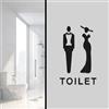 YALiya Cartello Toilette, WC Segno Targa, Toilette Adesivi, Adatto per Ristoranti, Fiere, Servizi Igienici, Centri Commerciali, Esposizioni, Edifici Adibiti a Uffici e Segnaletica per Porte di Bagni