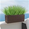 Wlicon 24 Pezzi Finta Piante Arbusti Artificiali Piante Erba Artificiali 53cm Verdi Arbusti erba finta da Esterno Esterni per Casa Giardino Balcone fiori Decorazione