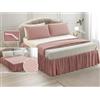 SalGiu Coprirete Con Volant Balza Trapuntato Con Elastici Letto Matrimoniale Imbottito Traspirante (Cipria)