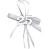 PuntoCasaStore 12 PZ Applicazione Numero 25° Plexiglass Silver con Fiocco Decorativo Bomboniere Nozze Argento 25 Anni Anniversario Matrimonio Evento 2026