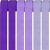Qikaara 6 rotoli di carta crespa viola, 4,5 cm x 25 m, sfondo serpenti per decorazioni di compleanni, feste e matrimoni