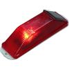Generic Lampada di Avvertimento Solare Rossa per Recinzioni Pannello Solare, Plastica Resistente, Batteria, per Cantieri e Segnalazioni Esterne