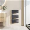 EMKE Scaldasalviette termoarredo, con Attacco Laterale, 762x400 mm, Radiatore da Bagno, Scaldasalviette per Asciugamani ad Acqua Calda,Porta Asciugamani, Scaldasalviette, Colore Antracite, 360 Watt
