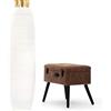 Leewadee Vaso da Terra Grande Alto 105 cm - Vaso Bianco Legno di Mango Fatto a Mano da Interno Erbe della Pampa