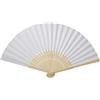 Tissting Ventaglio Pieghevole, Centaglio Donna, Ventaglio in Legno Moderno e Divertente, Ventaglio di Carta Ventaglio Cinese per Matrimonio, Fai da Te Decorazione, Comunione Festa (Bianco)