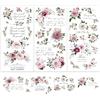 OLYCRAFT 3 pz/Set Purple Rose Transfers per Mobili e Artigianato 15x30cm Poetry Flowers Furniture Decals Floral Theme Transfer Stickers Rub On Decals per Mobili In Legno Home Decor