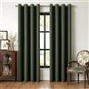 MIULEE Tende Oscuranti per Interni 2 Pezzi 140x200 CM, Tenda Termica Isolante Freddo e Caldo Interni Finestra Camera da Letto Soggiorno con Anelli, Morbido Tenda Oscurante da Interno, Verde Militare