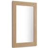 Mobili Fiver, Specchiera rettangolare Rachele 90x60 cm, Rovere Naturale, Specchio per Bagno, Camera, Corridoio, Ingresso, Soggiorno, Made in Italy