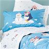 Caleffi Completo Lenzuola Letto Lenzuola Tropical in Cotone Singolo (Bluette)