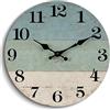 CHYLIN Orologio da parete silenzioso, funzionamento a batteria, senza ticchettio, color foglia di tè, vintage, orologio costiero, decorativo per bagno, cucina, soggiorno, camera da letto, patio (25,4