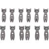 Beufee 12 Pezzi Mollette per Bucato, Forma Gatto Carino, Alimenti da Cucina Animato Cartone, Panni per Biancheria, Clip per Sacchetti, Mollette Piccole con Molla in Metallo per Foto Vestit(Grigio)
