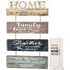 Generic Set di 4 cartelli Decorativi da Parete in Legno Vintage, per la casa da Appendere, per Bagno, Soggiorno, Ingresso, Decorazione Rustica per la casa