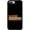 Retro Personalized Name outfit For Men W Custodia per iPhone 7 Plus/8 Plus MAXIMO Retro Personalizzato Nome Vintage Stripes
