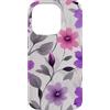 Floral Aesthetic Flower Botanical Gifts Custodia per iPhone 14 Pro Fiori di campo viola scuro giardino acquerello fiori floreali