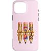Glam Pencils Teacher Designs Custodia per iPhone 16 Pro Max Bellissimo design Glam Teacher Pencil Leopard Rainbow Bow