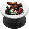 Latina Girl México Flag Women Patriotic Mexico Flag Mexican Hispanic Siesta Pride Viva México Women PopSockets PopGrip Adesivo