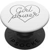 A And E Creative Ragazza Potere Cuore Amore Potente Donne Forte Potere Femminile PopSockets PopGrip Adesivo