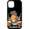 Rocking Robin Bird Outfit Custodia per iPhone 12/12 Pro Grazioso costume da pettirosso con cappello e tamburi
