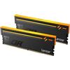 Lexar RGB DDR5 RAM 64GB Kit (2x32GB) 6000 MHz CL40, Memoria Desktop UDIMM a 288 pin per Intel XMP 3.0/AMD EXPO, DRAM per PC per gaming, AI, 1,35 V, Nero