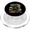 Astronaut moon explorer space travel fut Retro fantascienza astronauta Moon Explorer design vintage PopSockets PopGrip per MagSafe